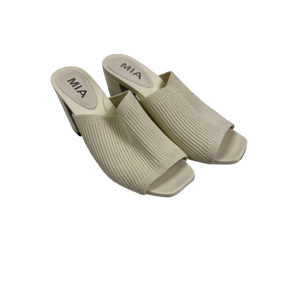MIA Florina Heeled Sandals, Cream White, Women's size 7M‎ - Picture 1 of 6